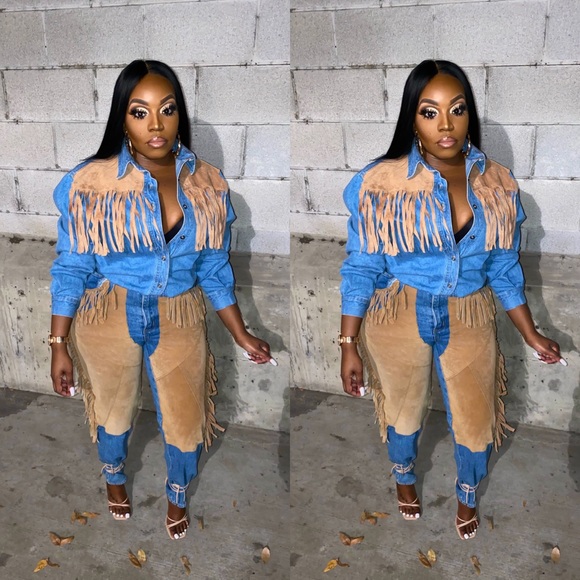 Vintage Suede Jeans - Picture 1 of 1
